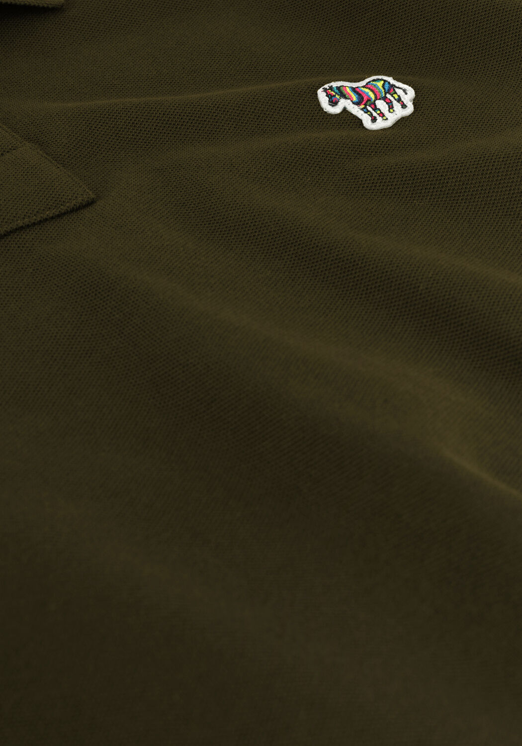 Donkergroene PS PAUL SMITH Polo MENS SLIM FIT SS POLO SHIRT ZEBRA - large