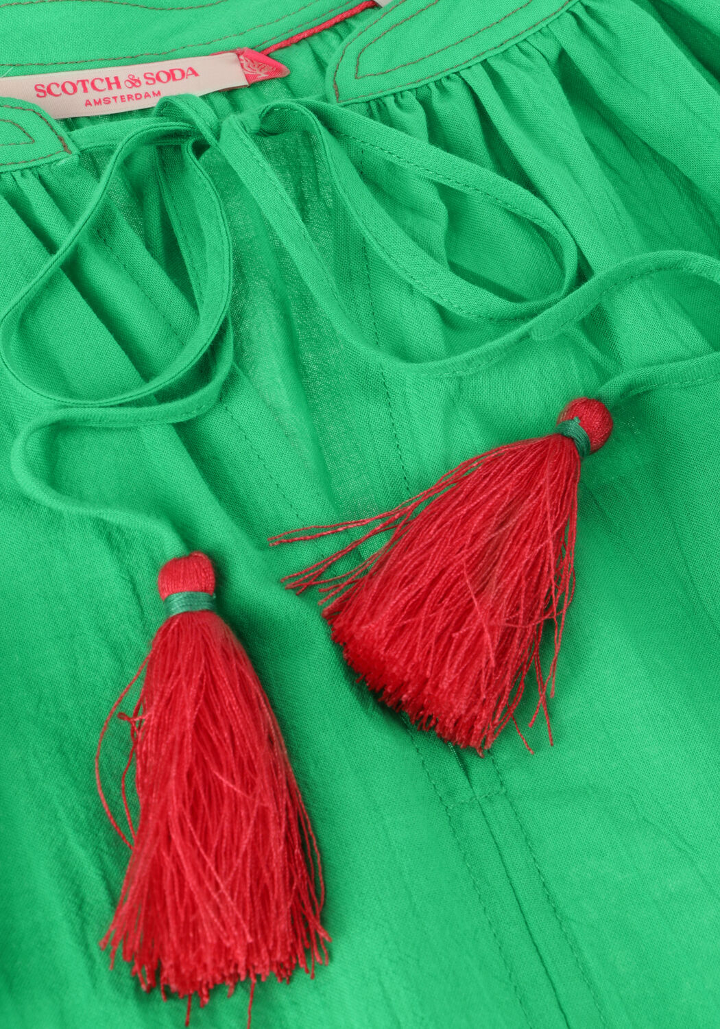 Groene SCOTCH & SODA Blouses BALLOON SLEEVE TOP - large