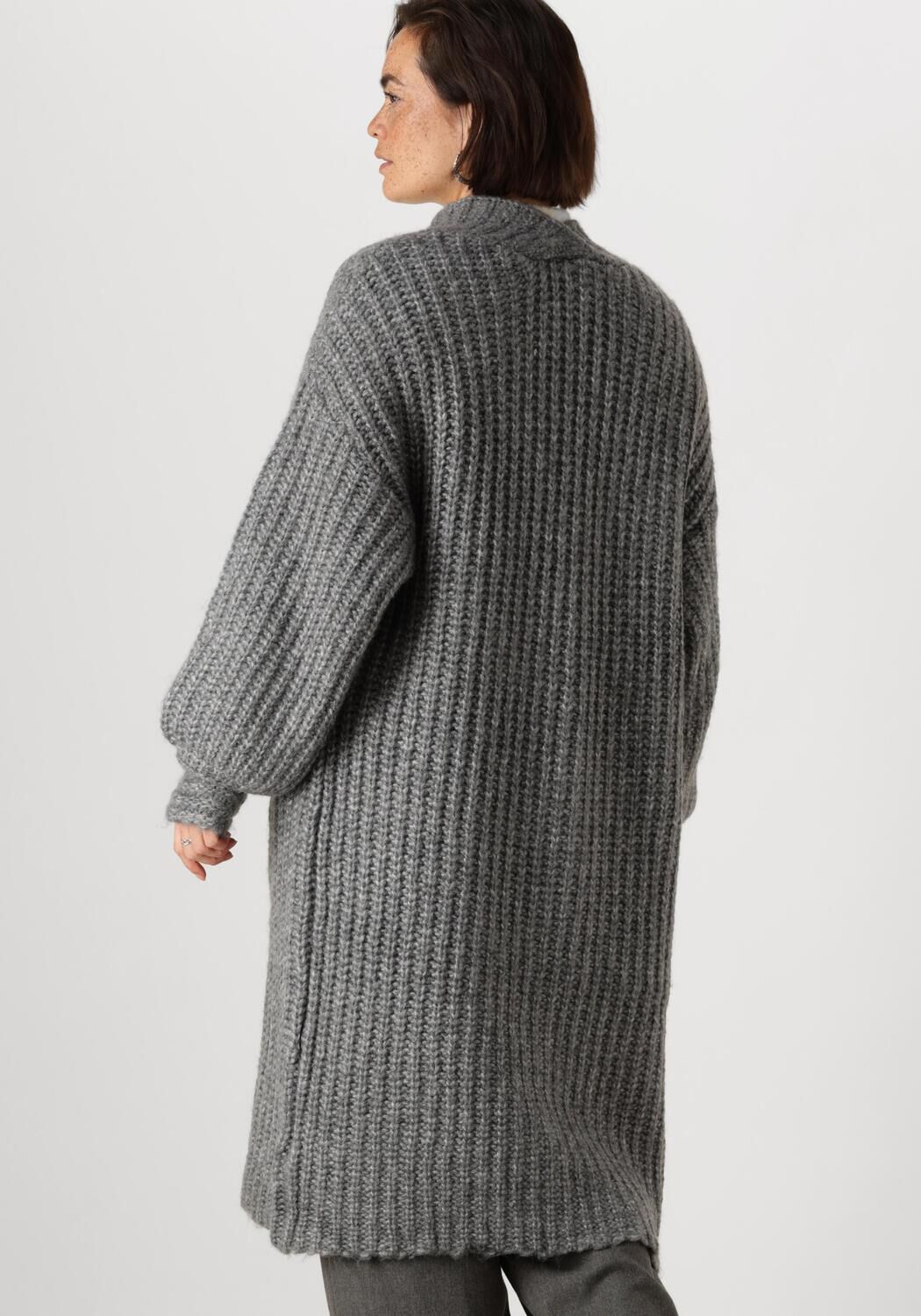 Y.A.S. Dames Truien & Vesten Yasdally Ls Long Knit Cardigan Grijs