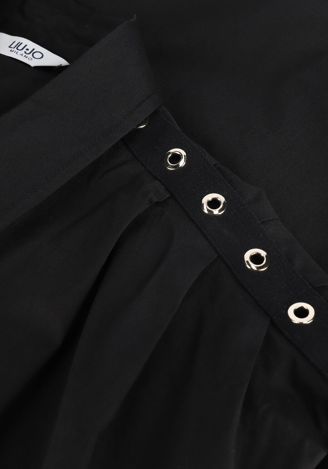 Zwarte LIU JO Midi jurk ABITO LUNGO POPELINE - large