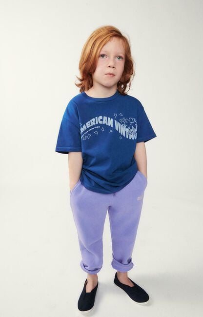 Donkerblauwe AMERICAN VINTAGE T-shirt FIZVALLEY - large