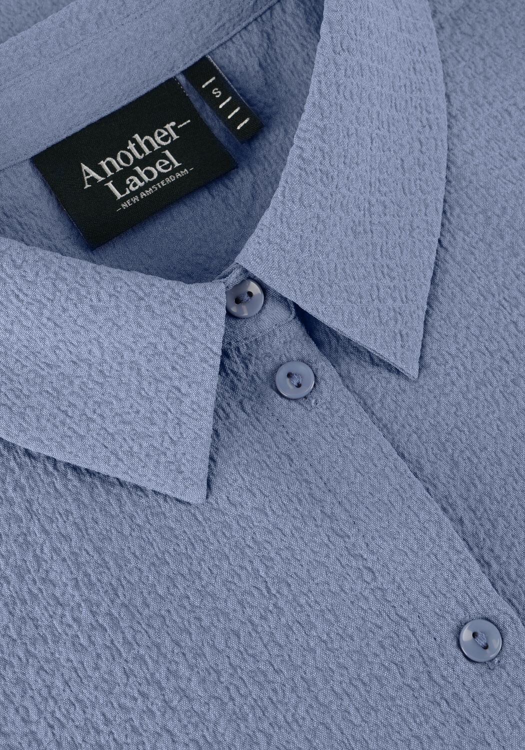 Blauwe ANOTHER LABEL Midi jurk SANGO DRESS S/S - large