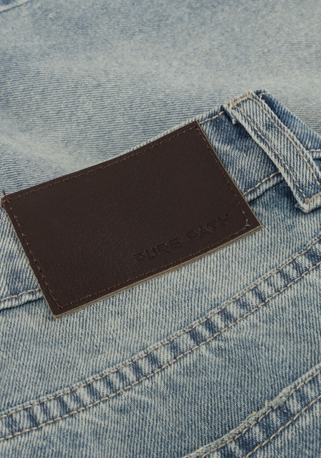 Blauwe PURE PATH Shorts THE OWEN REGULAR FIT DENIM SHORTS - large