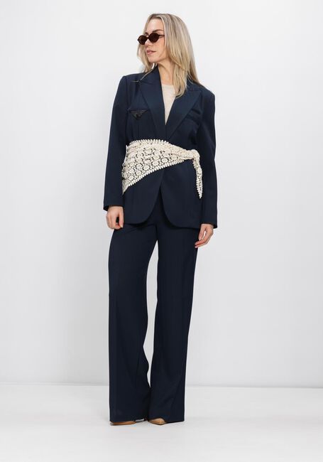 Donkerblauwe HAUTE L'AMITI&Eacute; Pantalon PREMIERE PLAIN TALL PANT - large