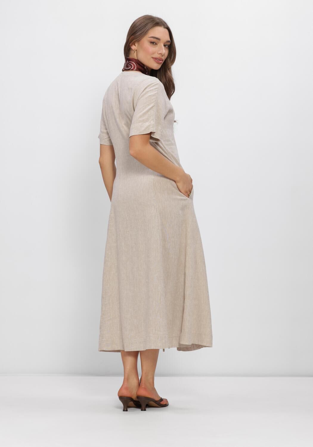 Zand MSCH COPENHAGEN Jurken MSCHVIANA GINIA 2/4 DRESS - large