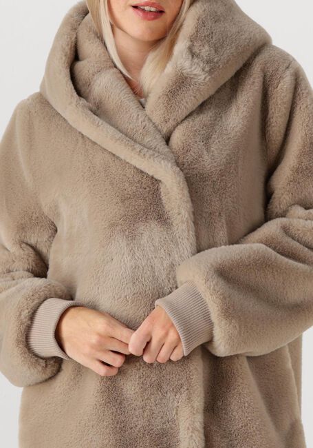 Beige MOSCOW Faux fur jas 08-08-EVELYN-3 - large