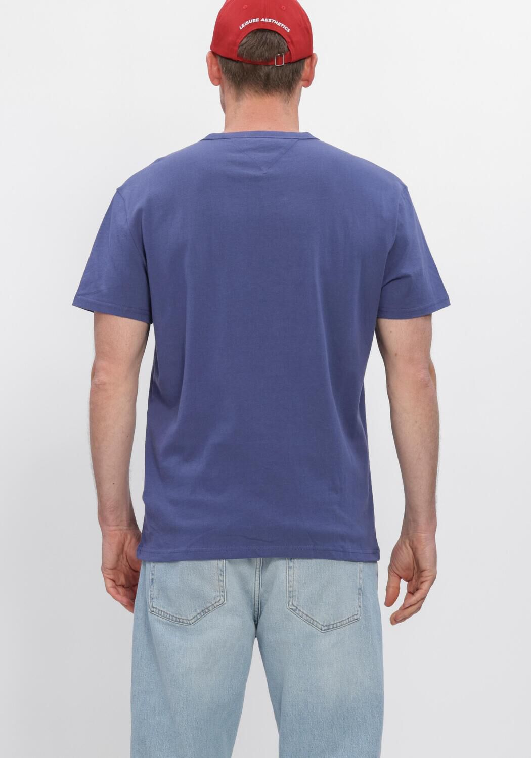 Blauwe TOMMY JEANS T-shirt TJM REG BADGE TEE EXT - large