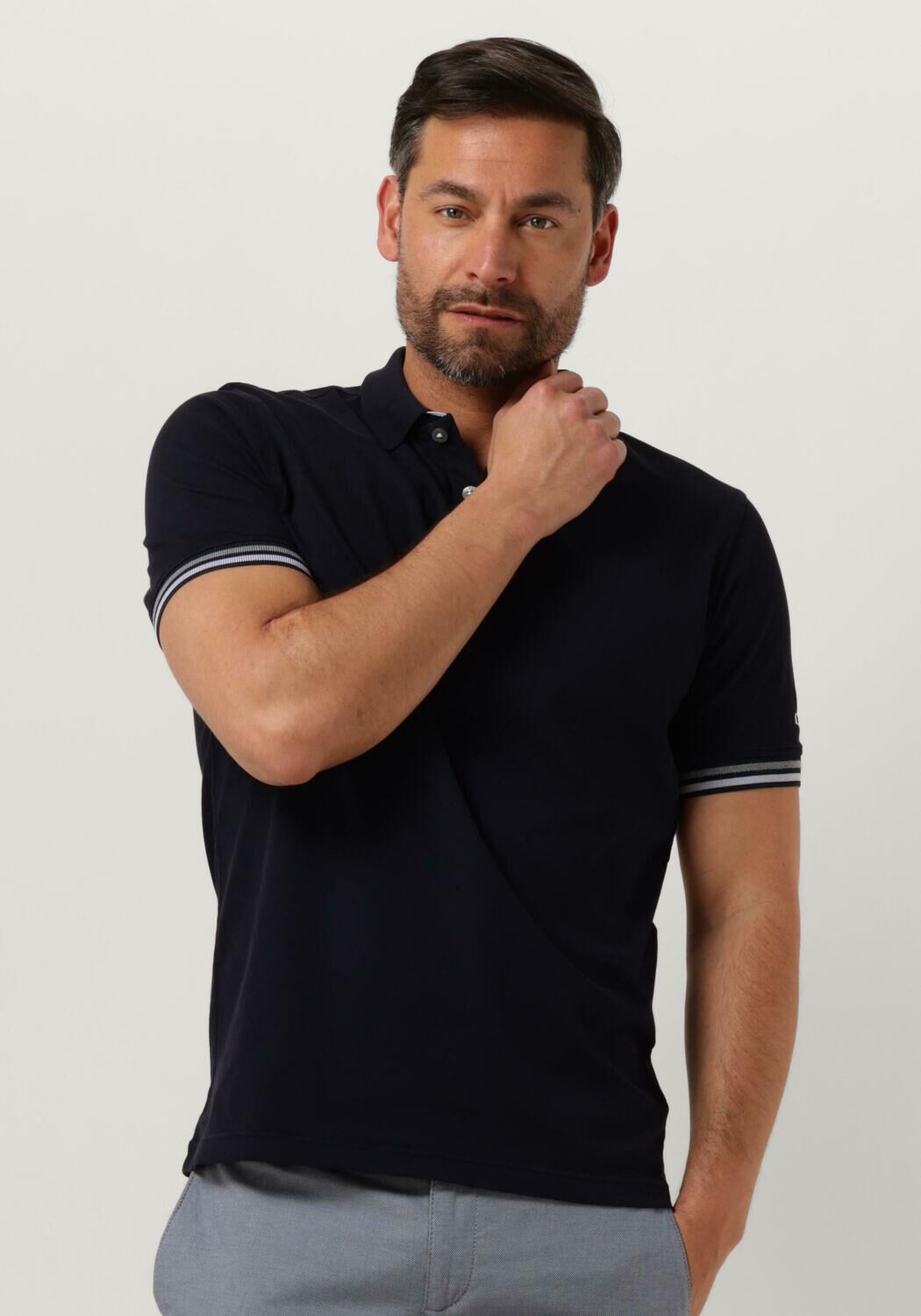 GENTI Heren Polo's & T-shirts J9033-1212 Donkerblauw