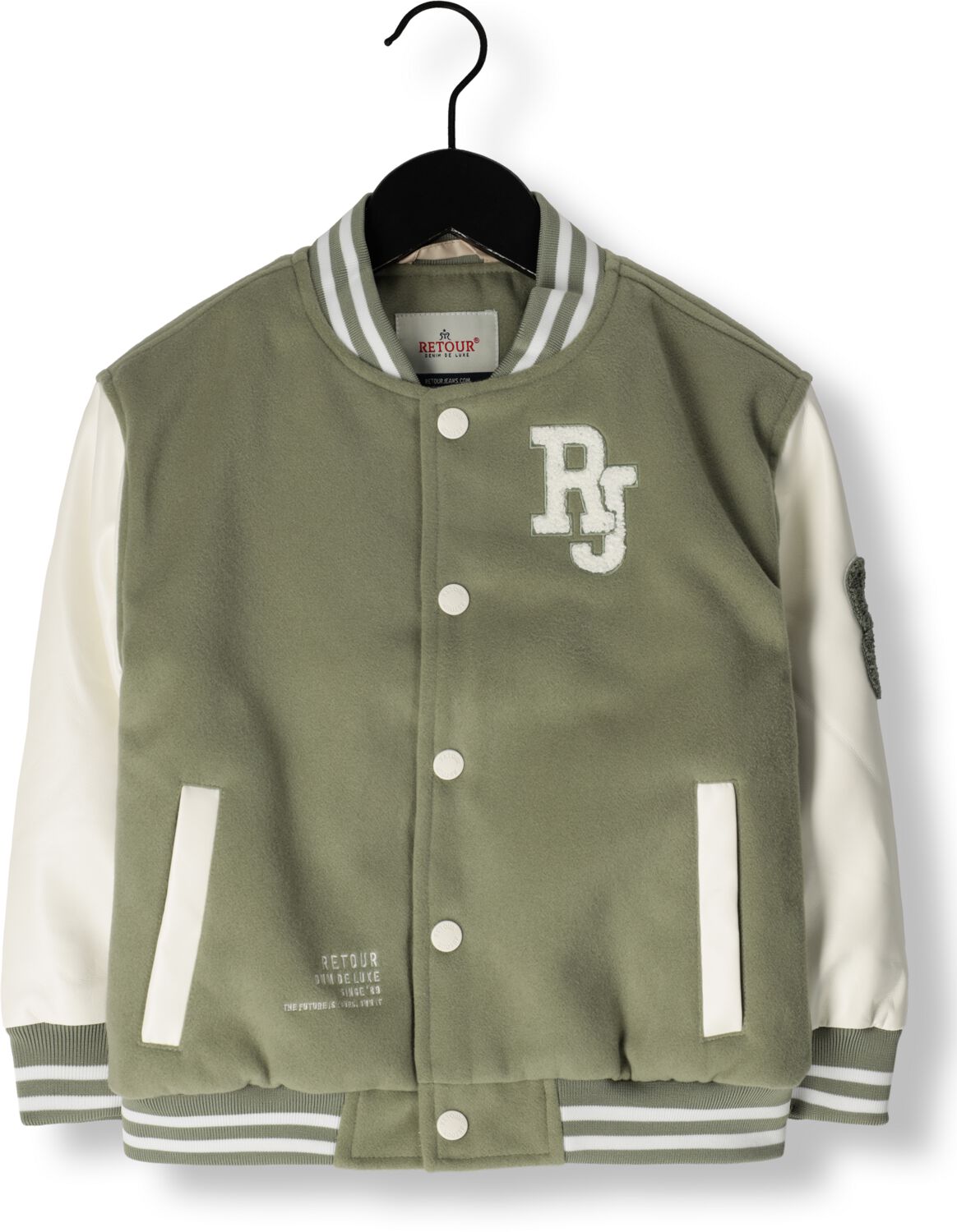 Retour Jeans bomberjack zomer Matteo groen offwhite Jas Jongens Polyester Ronde hals 134 140