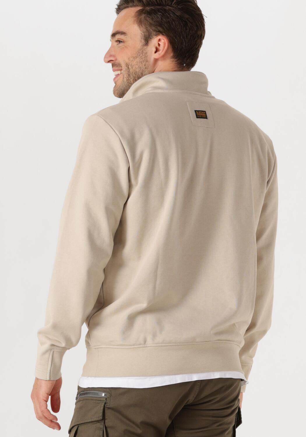 G-STAR RAW Heren Truien & Vesten Nifous Half Zip Sw Zand