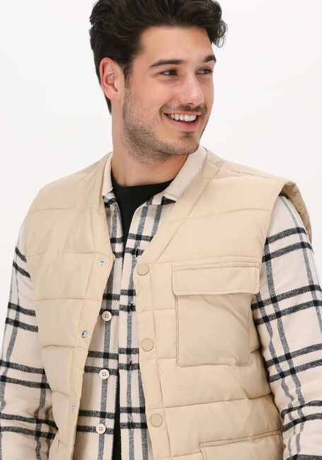 Beige ANERKJENDT Bodywarmer AKRASMUS PADDED GILET - large