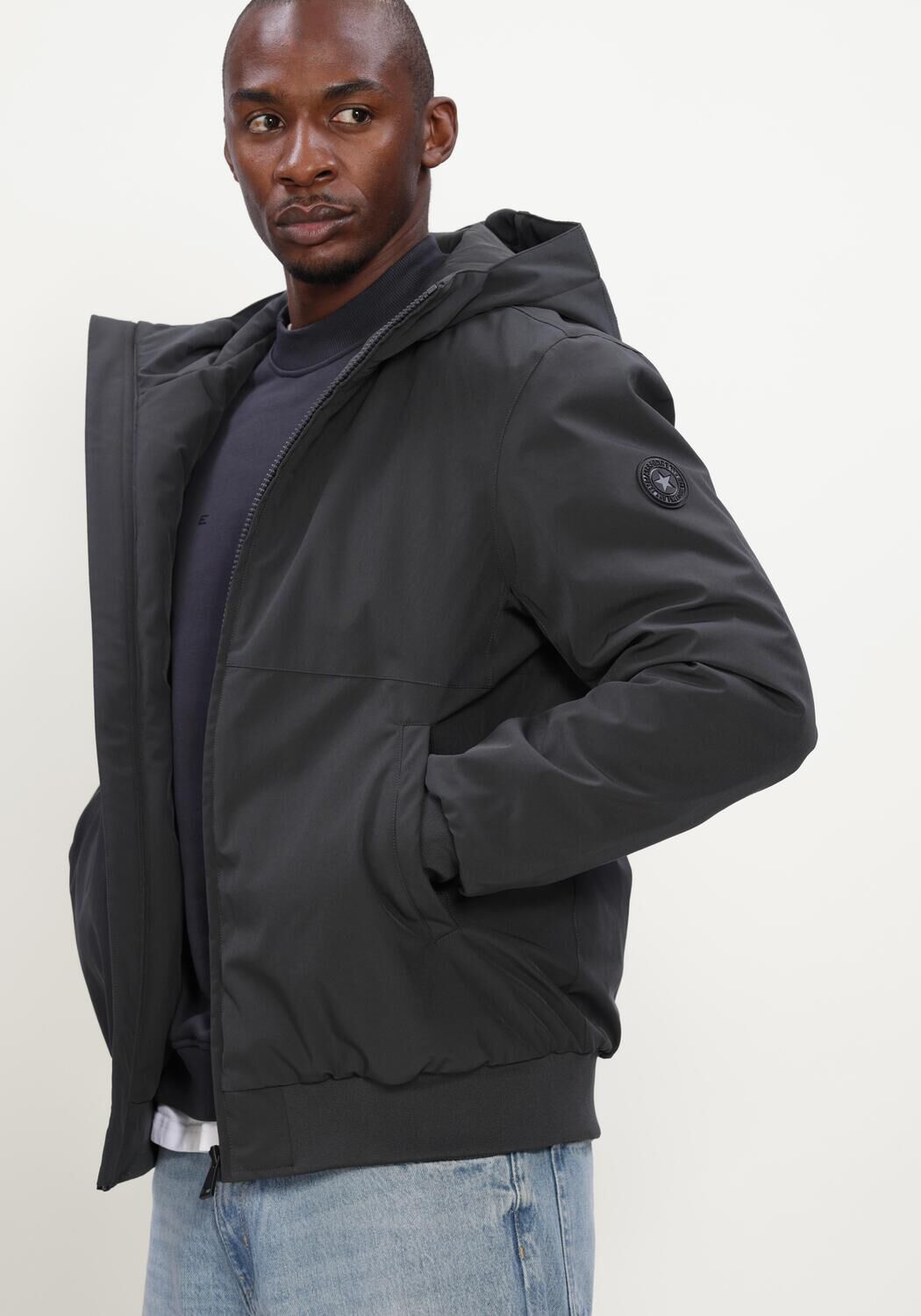 Grijze AIRFORCE Jack PADDED BOMBER - large