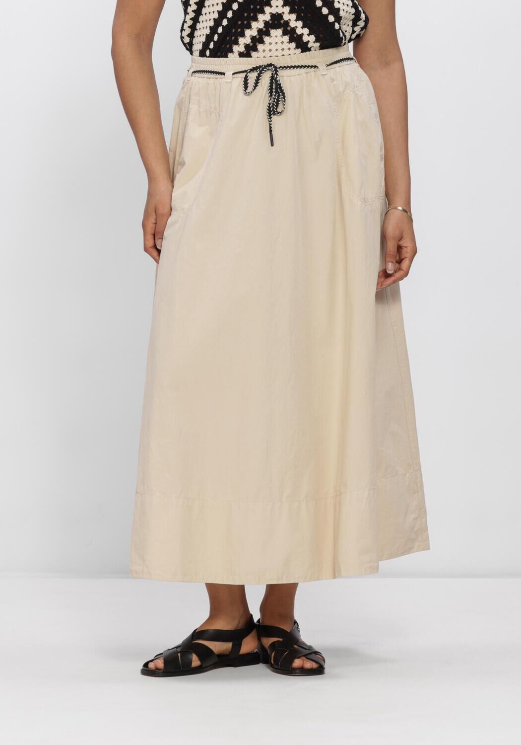 Khaki SUMMUM Rokken SKIRT BREEZY COTTON CANVAS - large