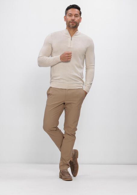 Beige STEFANO LAURAN Trui HALF ZIP ANDERS - large