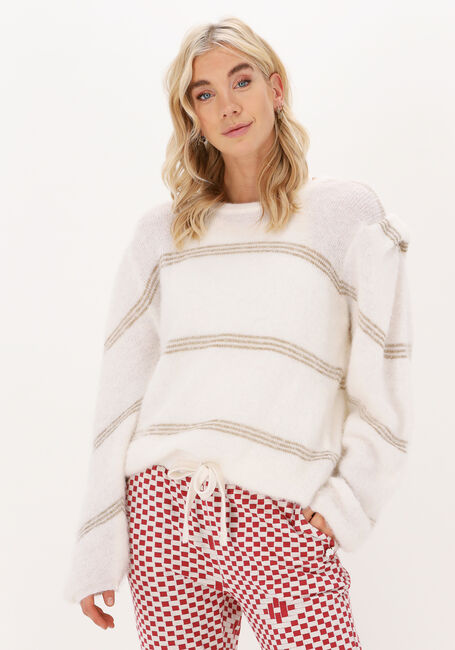 Ecru 10DAYS Trui LUREX KNIT SWEATER STRIPES - large