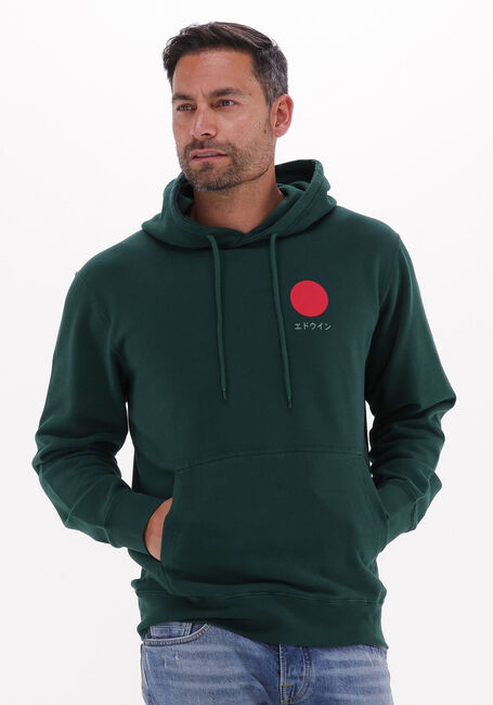 Groene EDWIN Sweater JAPANESE SUN HOODIE SWEAT HEAVY FELPA - large