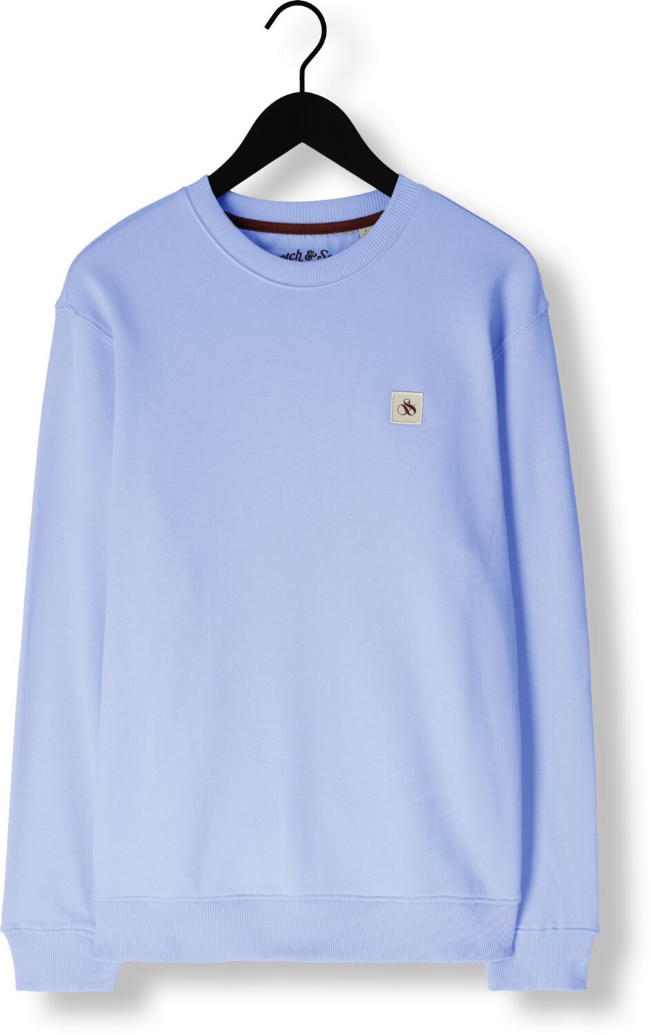 SCOTCH & SODA Heren Truien & Vesten Essential Logo Badge Sweatshirt Blauw