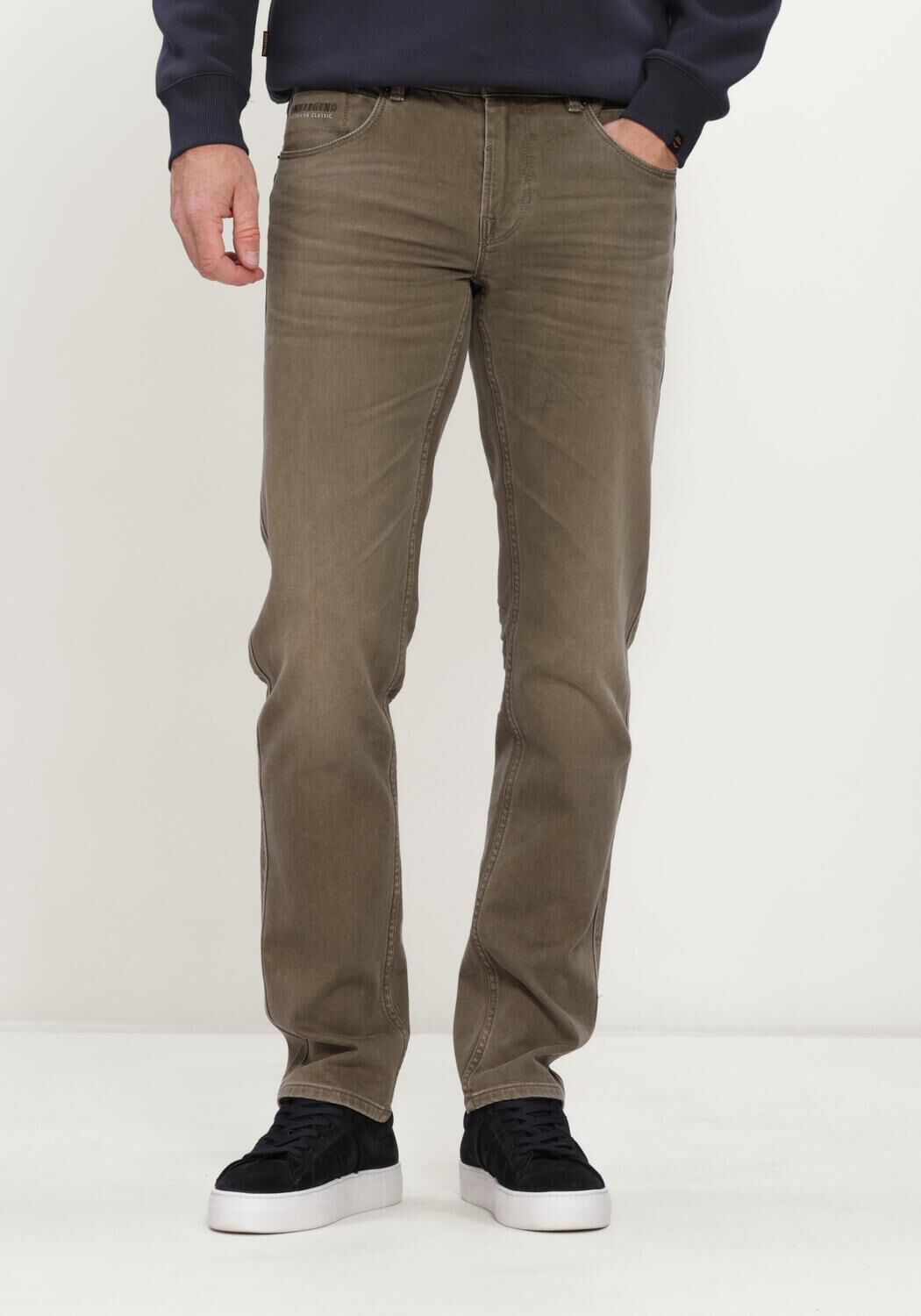 Khaki PME LEGEND Straight leg jeans NIGHTFLIGHT WASHED SWEAT - large