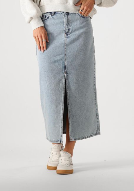 Blauwe BY-BAR Midirok ELBA DENIM SKIRT - large