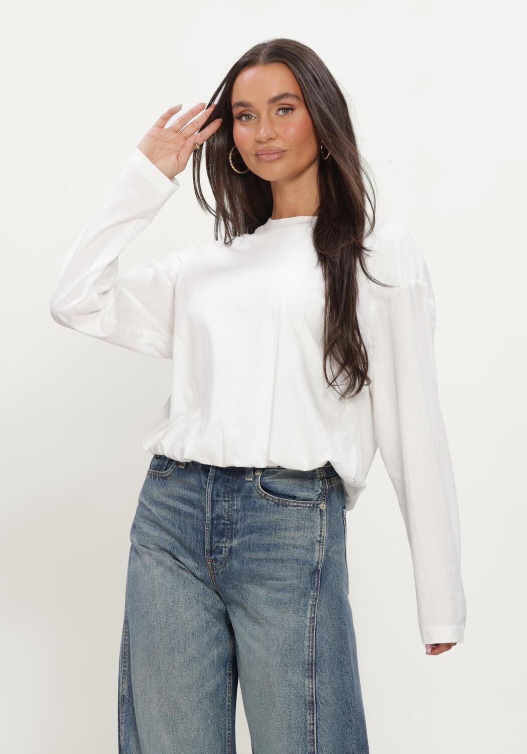 Witte CATWALK JUNKIE T-shirt TUCK IN LONG SLEEVE (NOOS) - large