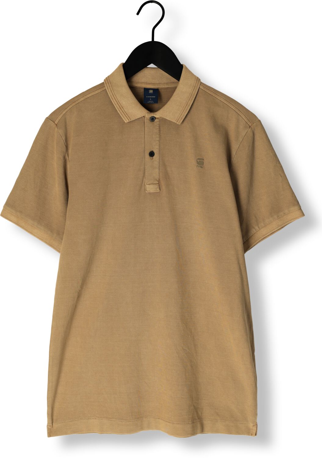 G-STAR RAW Heren Polo's & T-shirts Dunda Overdyed Slim Polo S\s Beige