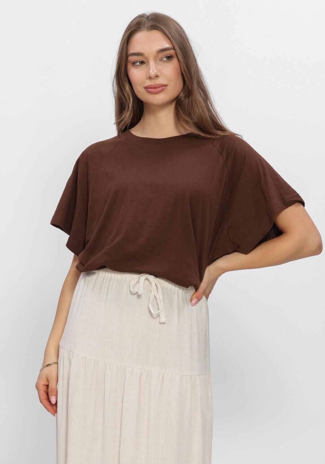 Bruine MINUS Tops & T-shirts MSMONIKA T-SHIRT - large