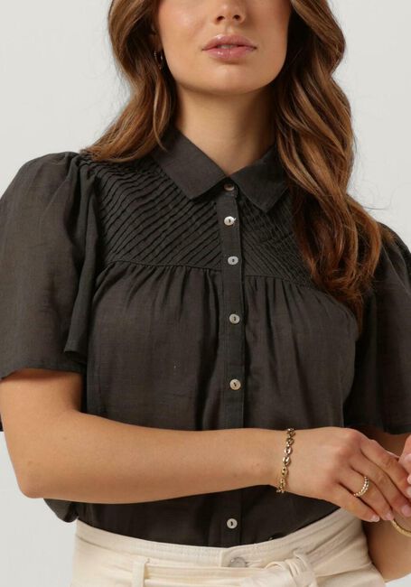 Donkergrijze RUBY TUESDAY Blouses IMEE COLLAR PINTUCK BLOUSE - large