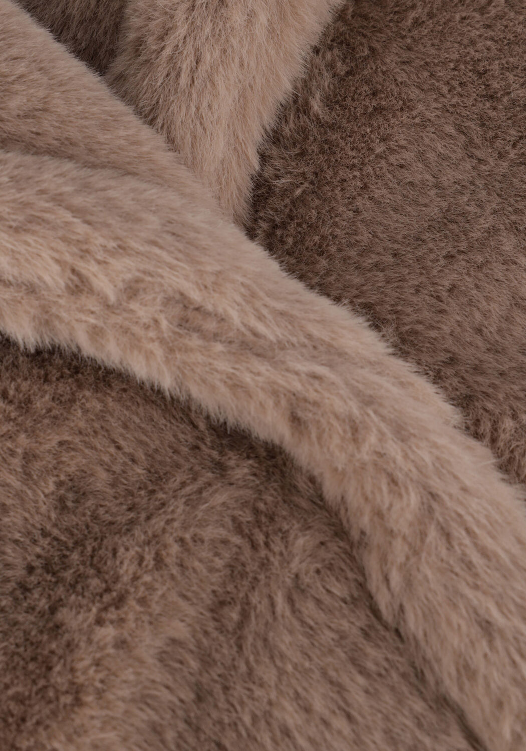 Taupe NOTRE-V Faux fur jas FUR COAT SHORT - large