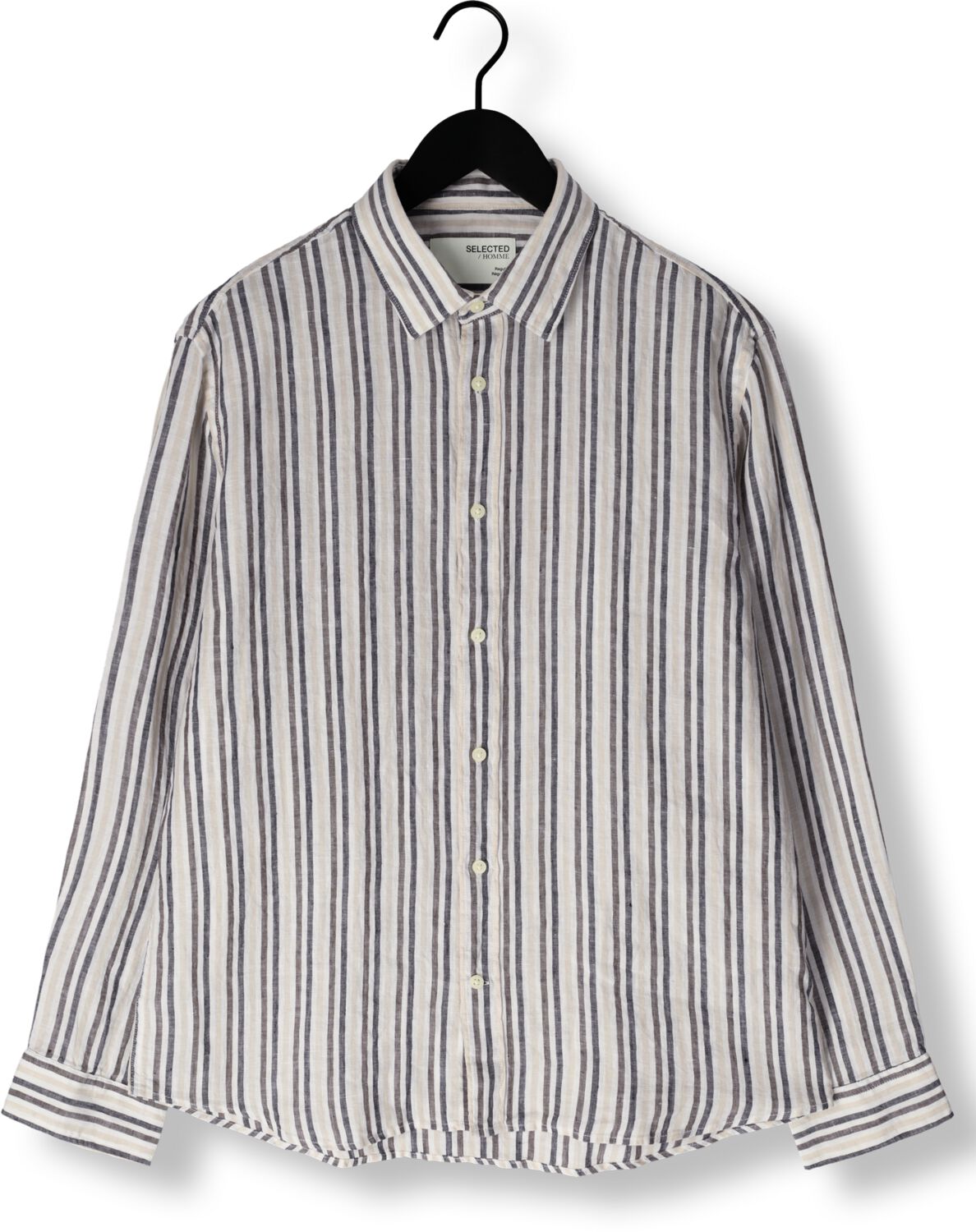 SELECTED HOMME Heren Overhemden Slhregkylian Mix Ls Shirt Blauw