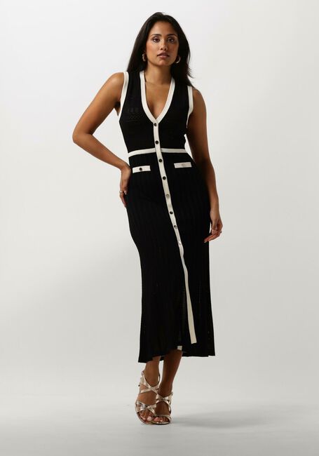 Zwarte LIU JO Midi jurk CREPE FANCY LADY DRESS - large