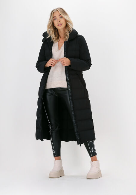 Zwarte BEAUMONT Gewatteerde jas BI STRETCH LONG COAT Zwarte BEAUMONT Gewatteerde jas BI STRETCH LONG COAT - large