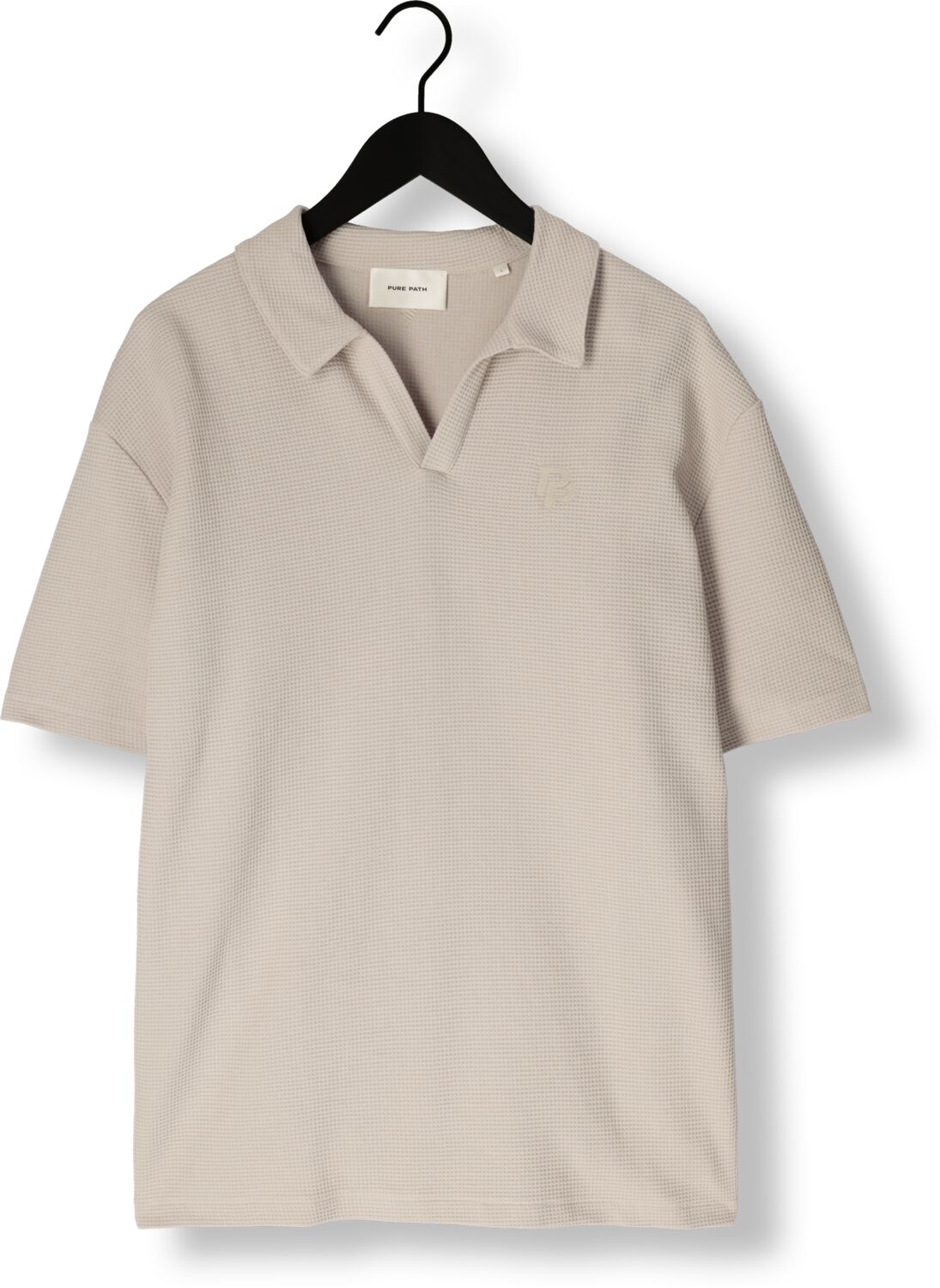 PURE PATH Heren Polo's & T-shirts Loose Fit Polo Ss T-shirts Beige