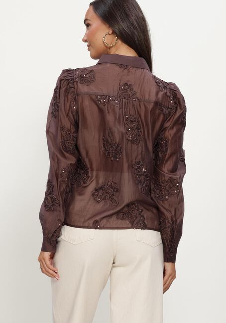 Bruine NUKUS Blouses ANTONELLA BLOUSE PAILLET FLOWER: - large