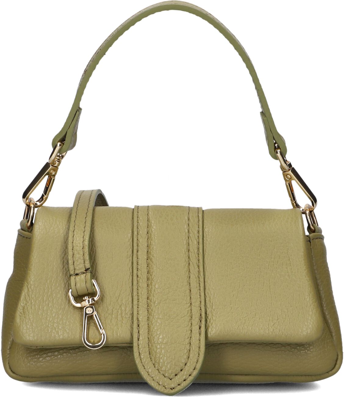 Notre-v Groene leren schoudertas Baby Puffy Jasmin Green Dames