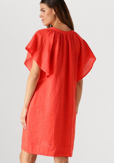 Rode BY-BAR Mini jurk VINA LINEN DRESS - large