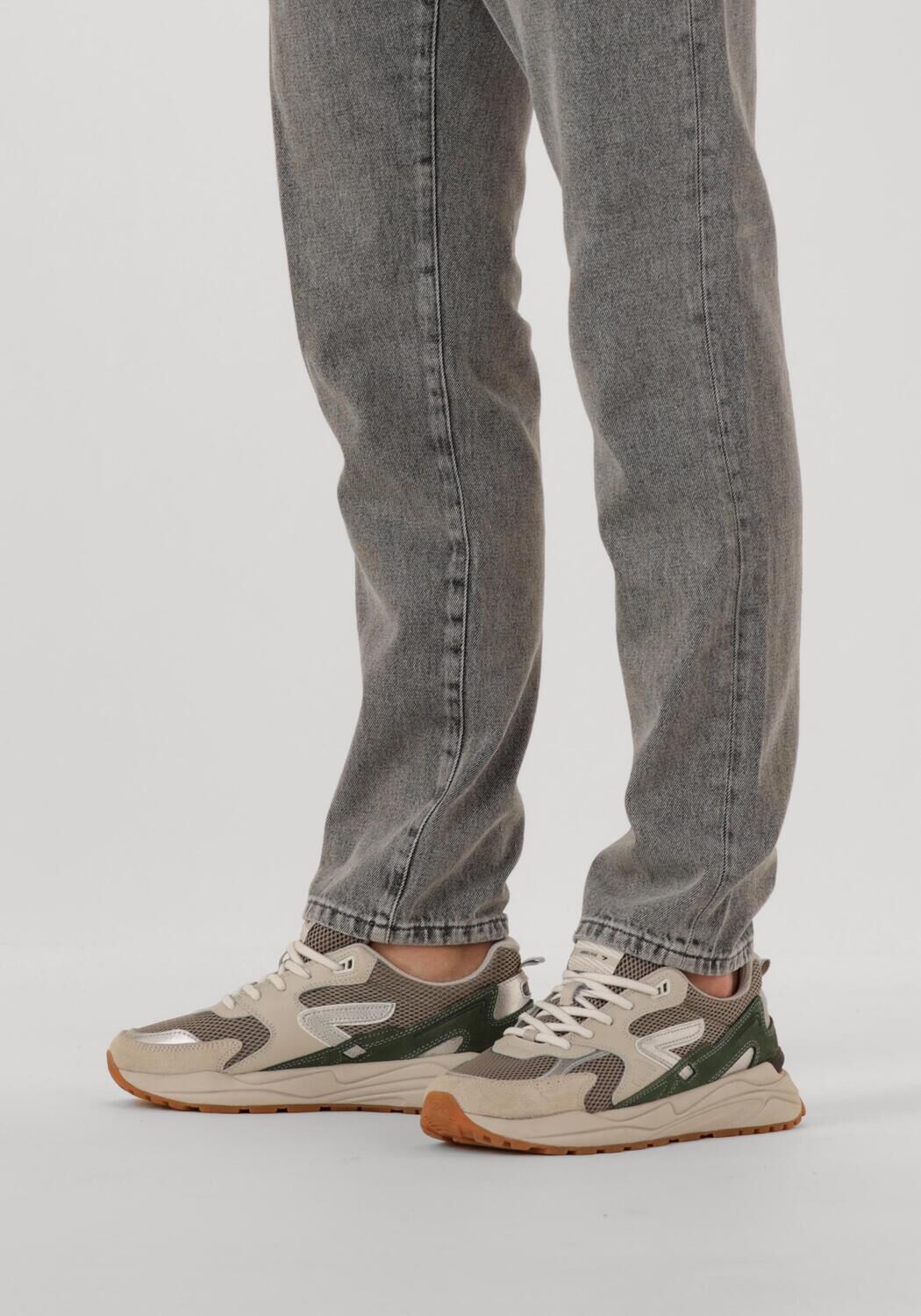 Taupe HUB Lage sneakers GRID-M - large