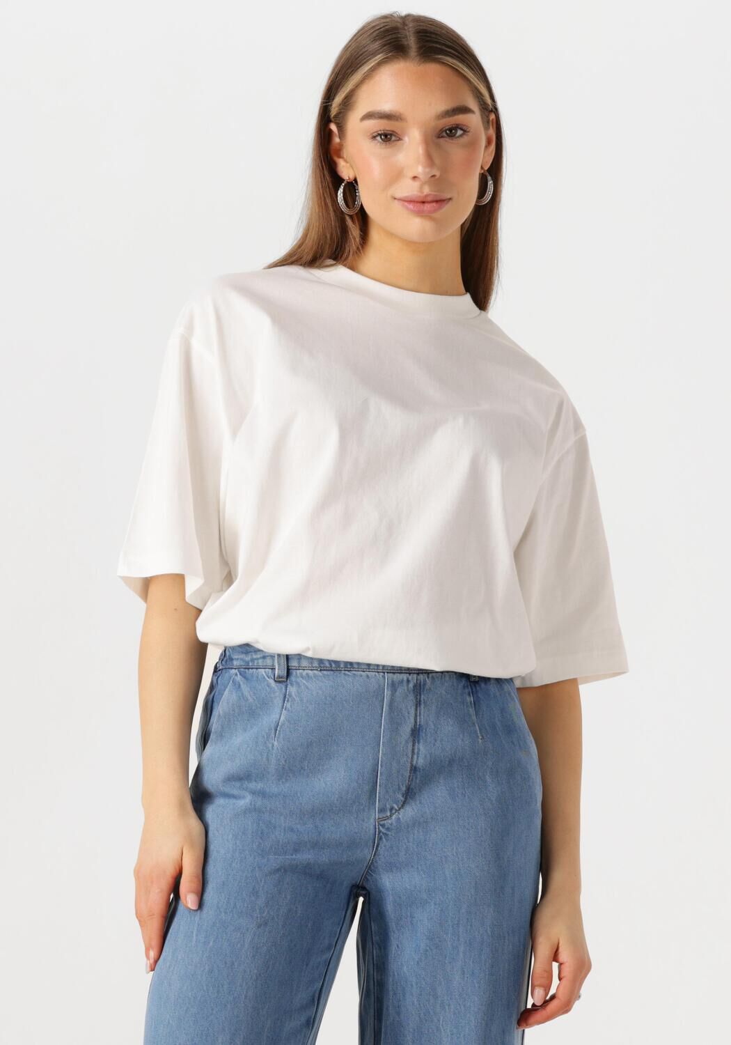 OBJECT Dames Tops & T-shirts Objgima 2 4 Oversize T-shirt Wit