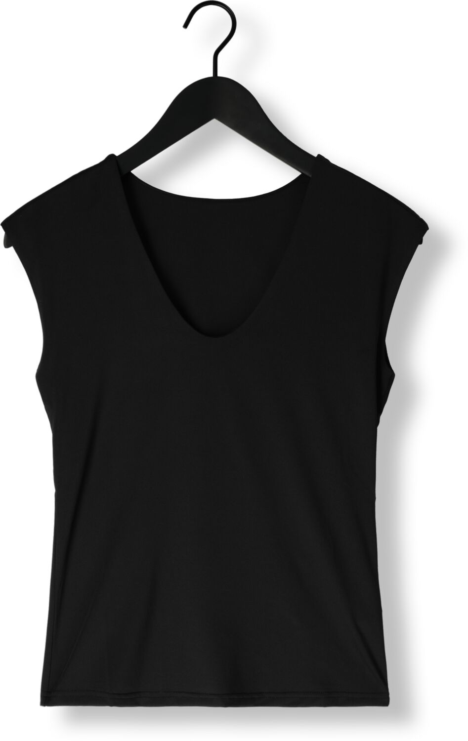 ROSEMUNDE Dames Tops & T-shirts Billie Capsleeve V-neck Zwart