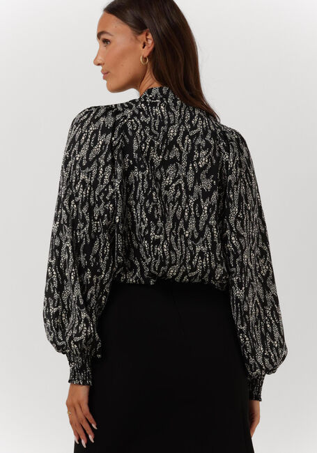 Zwarte ALIX THE LABEL Blouses LADIES WOVEN ANIMAL TURTLE NECK TOP - large