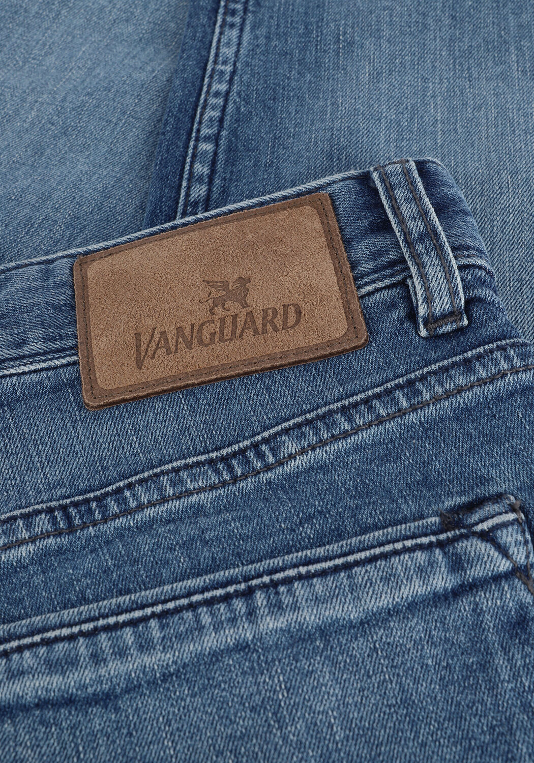 Blauwe VANGUARD Slim fit jeans V7 RIDER LIGHT BLUE DENIM - large