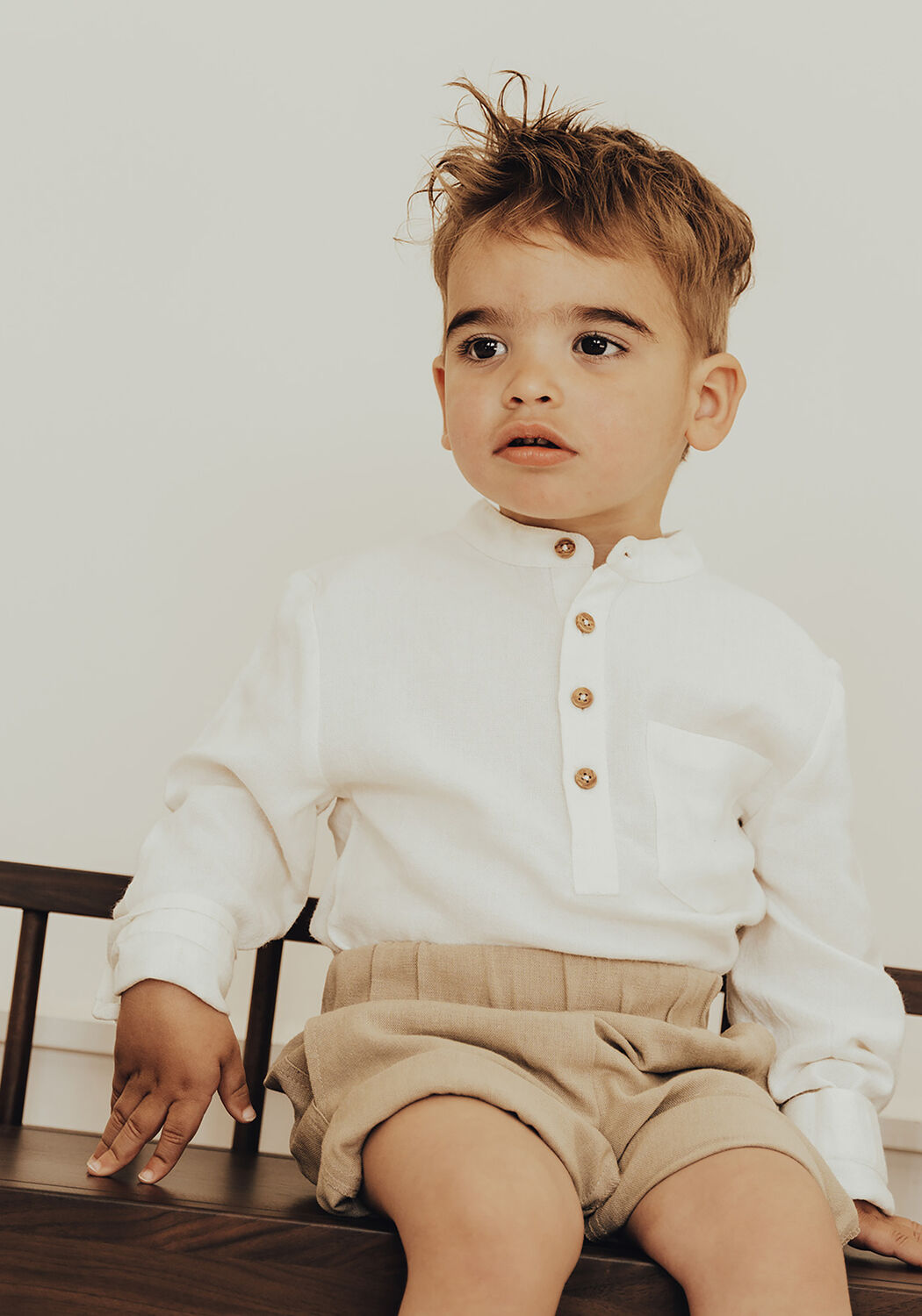 Gebroken wit BAJE STUDIO Casual overhemd LONGSLEEVE BLOUSE - large