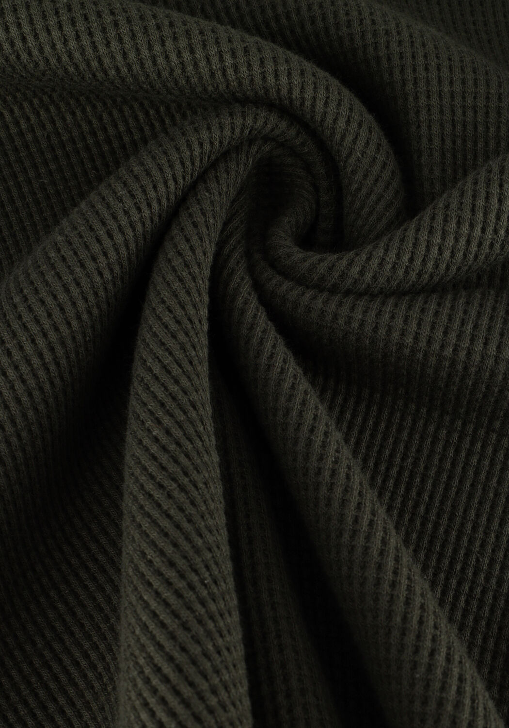 Donkergroene ANERKJENDT Polo / T-shirt AKKIKKI L/S WAFFLE TEE - large