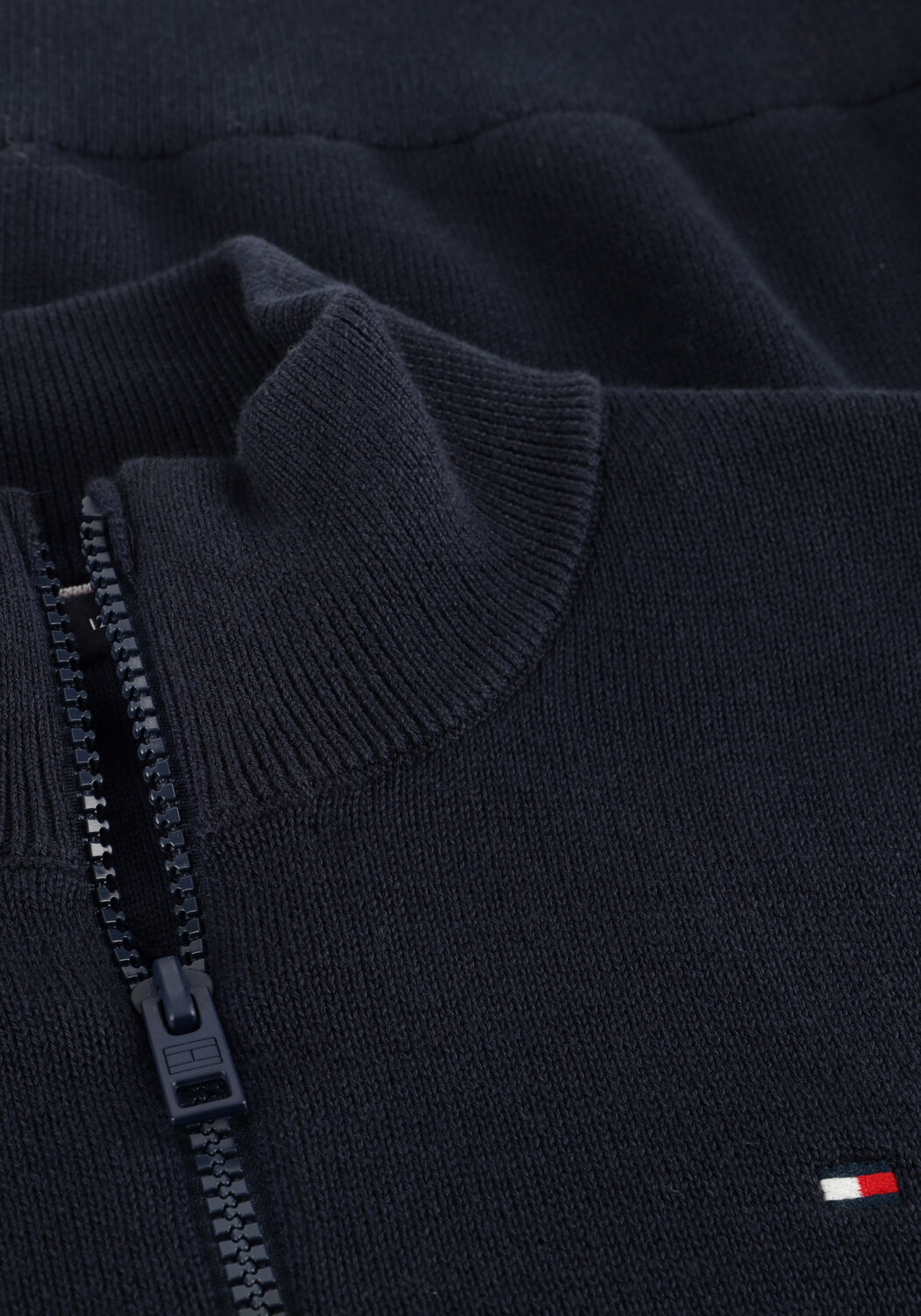 Donkerblauwe TOMMY HILFIGER Trui HALF ZIP SWEATER - large