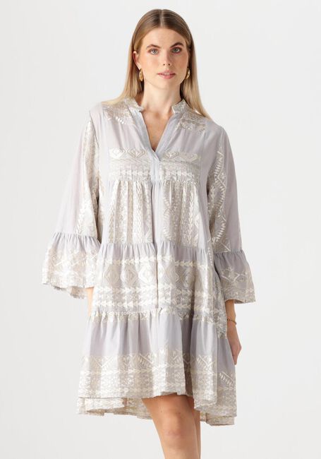 Lichtgrijze GREEK ARCHAIC KORI Mini jurk 330681 - large