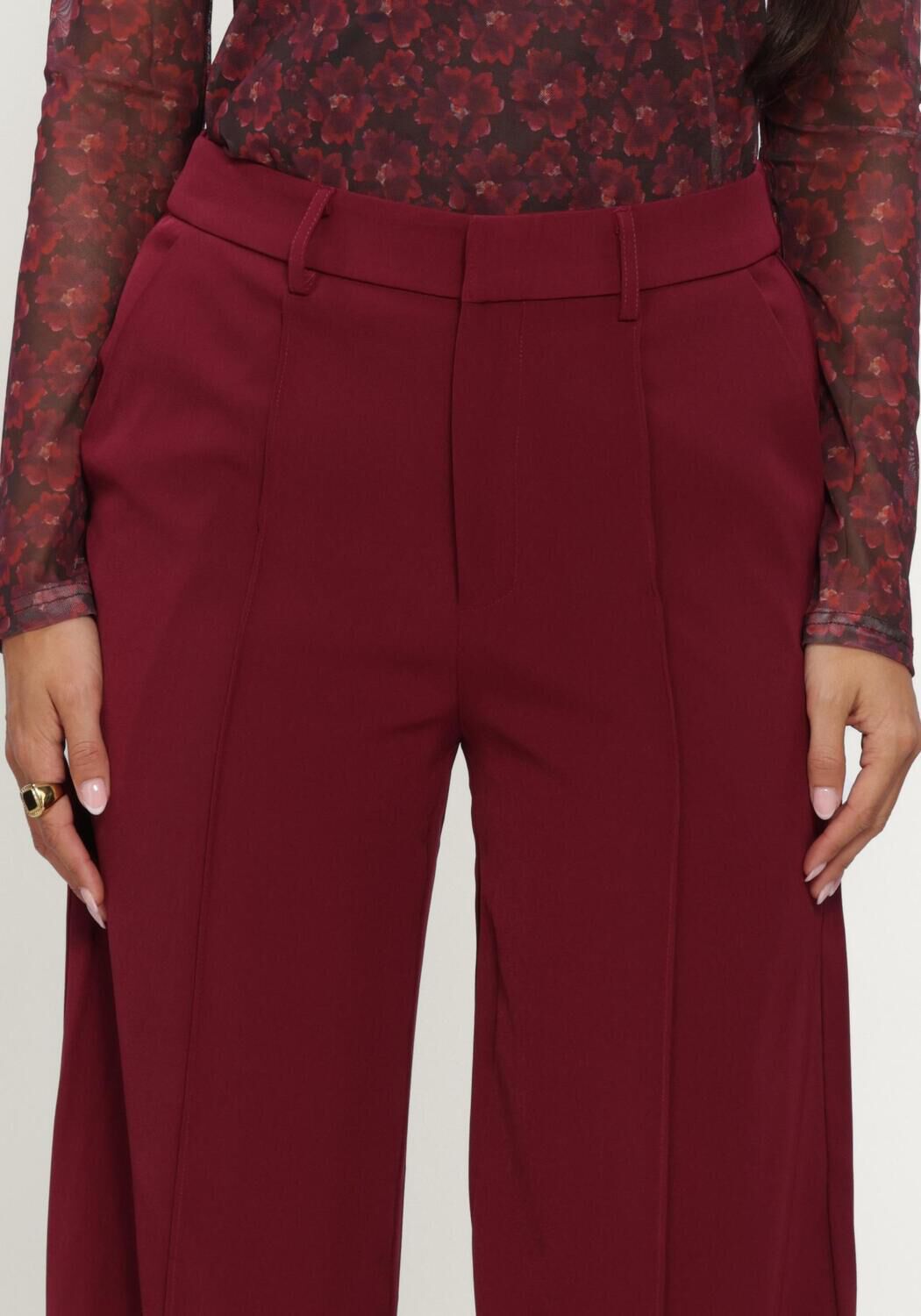 Bordeaux YDENCE Wijde broek PANTS GENEVE - large