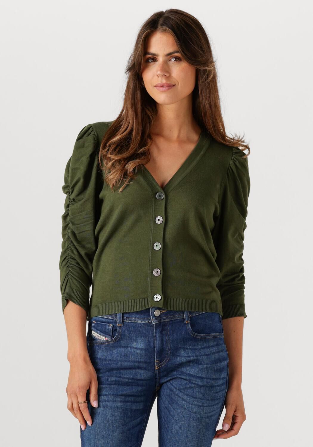 MINUS Dames Truien & Vesten Seana Knit Cardigan Donkergroen