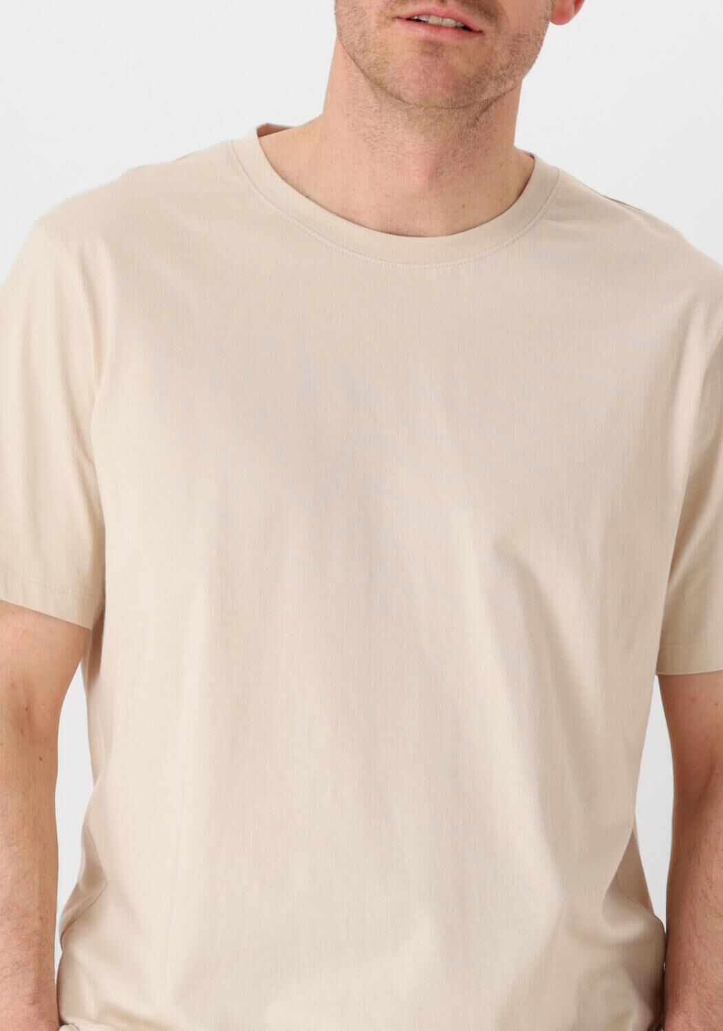 SELECTED HOMME Heren Polo's & T-shirts Slhaspen Ss O-neck Tee Noos Beige