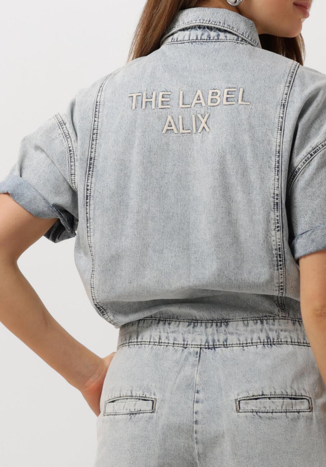 ALIX THE LABEL Dames Jumpsuits Ladies Woven Denim Playsuit Blauw