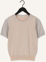 Beige SUMMUM Trui SHORT SLEEVE SWEATER COTTON SHIMMER JACQUARD KNIT Beige SUMMUM Trui SHORT SLEEVE SWEATER COTTON SHIMMER JACQUARD KNIT - medium