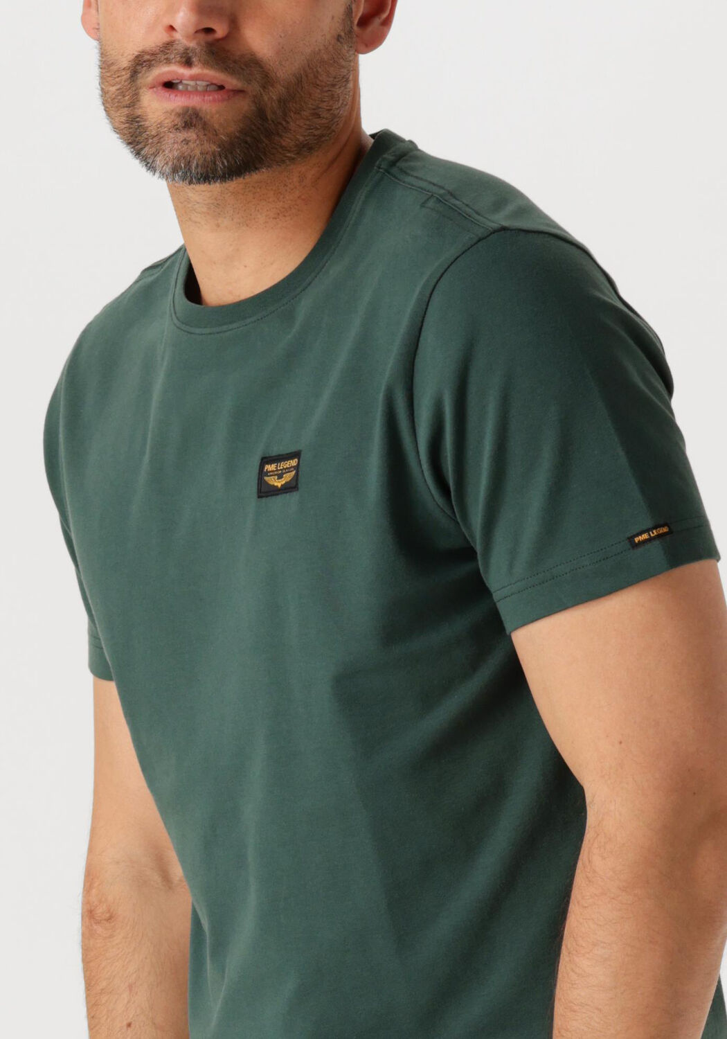 PME LEGEND Heren Polo's & T-shirts Short Sleeve R-neck Guyver Tee Groen